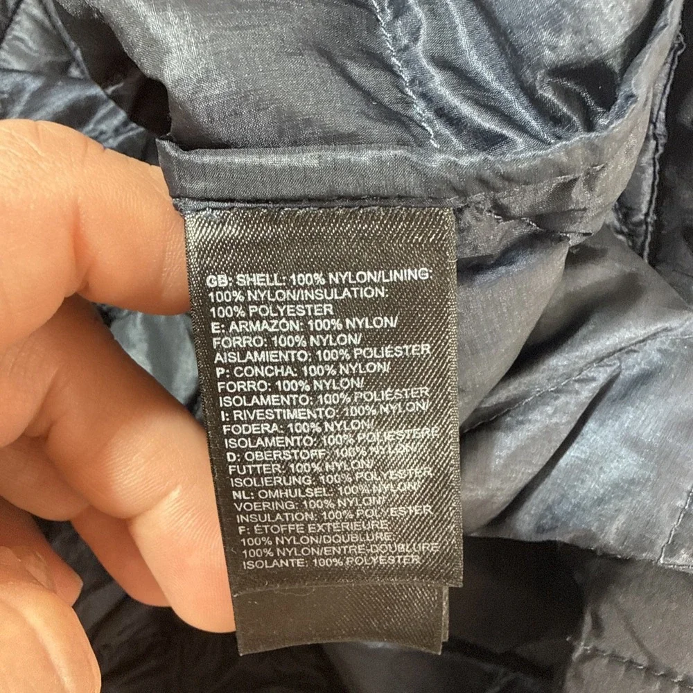 The North Face ThermoBall Eco Jacket Insulated Quilted Mens Large Blue Outdoor